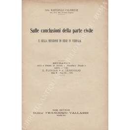 Sulle conclusioni della parte civile Sulle conclusioni della parte civile