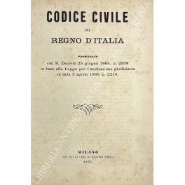 Codice civile del Regno d'Italia Codice civile del Regno d'Italia