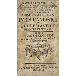 Observationes iuris canonici et ecclesiastici protestantium accedit