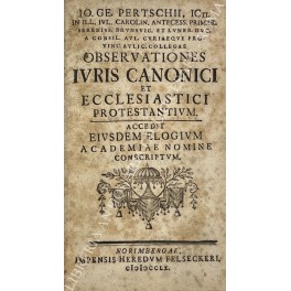 Observationes iuris canonici et ecclesiastici protestantium accedit