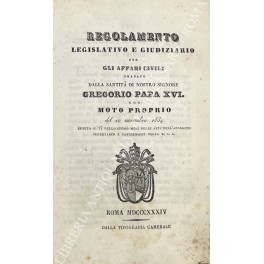Regolamento legislativo e giudiziario Regolamento legislativo e giudiziario