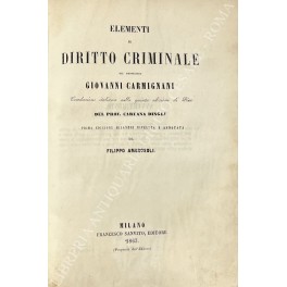 Elementi di diritto criminale Elementi di diritto criminale