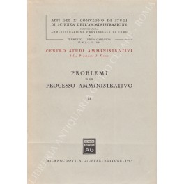 Problemi del processo amministrativo Problemi del processo amministrativo