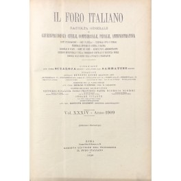 Il Foro Italiano. Annata 1909