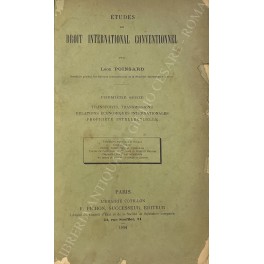 Etudes de droit international conventionnel Etudes de droit international conventionnel