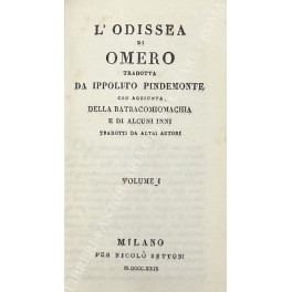 L'Odissea di Omero tradotta da Ippolito Pidemonte