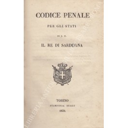 Codice penale per gli Stati di S.M. il Re di Sardegna