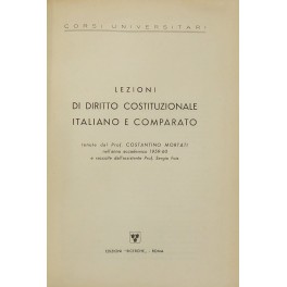 Lezioni di diritto costituzionale italiano e comparato.