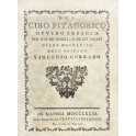 Del cibo pitagorico ovvero erbaceo per uso de nobili