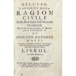 Dell'uso e autorità della Ragion civile Dell'uso e autorità della Ragion civile
