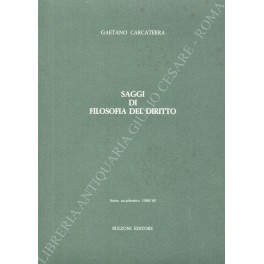 Saggi di filosofia del diritto