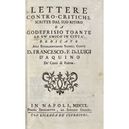 Lettere contro - critiche scritte dal suo ritiro da Godefrisio Toante