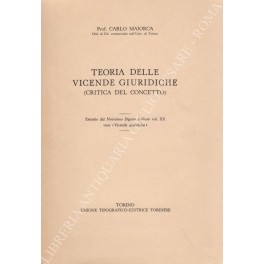 Teoria delle vicende giuridiche. (Critica del concetto)