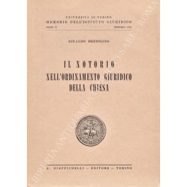 Il notorio nell'ordinamento giuridico della Chiesa