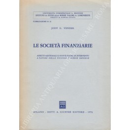 Le società finanziarie