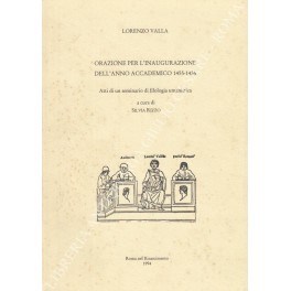 Orazione per l'inaugurazione dell'anno accademico Orazione per l'inaugurazione dell'anno accademico