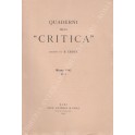 Quaderni della Critica. Diretti da B. Croce
