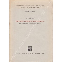 Il principio emptione dominium transfertur nel diritto pregiustinianeo