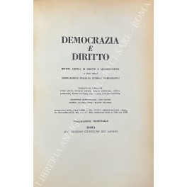 Democrazia e diritto Democrazia e diritto