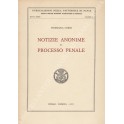 Notizie anonime e processo penale