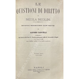 Le quistioni di diritto Le quistioni di diritto