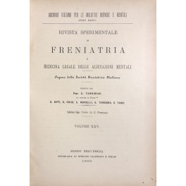 Rivista sperimentale di freniatria e di medicina legale Rivista sperimentale di freniatria e di medicina legale