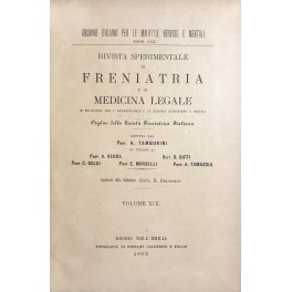 Rivista sperimentale di freniatria e di medicina legale 