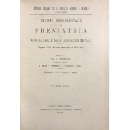 Rivista sperimentale di freniatria e di medicina legale delle alienazioni mentali.