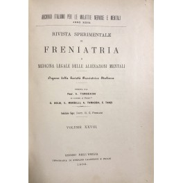 Rivista sperimentale di freniatria e di medicina legale delle alienazioni mentali.