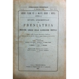 Rivista sperimentale di freniatria e di medicina legale