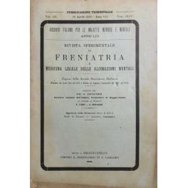 Rivista sperimentale di freniatria e di medicina legale delle alienazioni mentali.