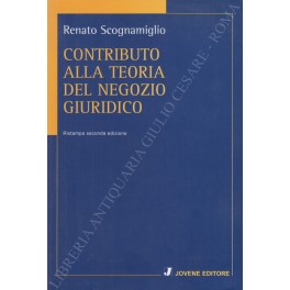 Contributo alla teoria del negozio giuridico