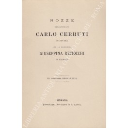 Nozze dell'avvocato Carlo Cerruti di Novara Nozze dell'avvocato Carlo Cerruti di Novara