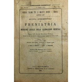 Rivista sperimentale di freniatria e di medicina legale delle alienazioni mentali.