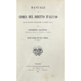 Manuale di storia del diritto italiano