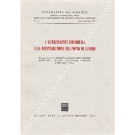 I licenziamenti individuali e la reintegrazione nel posto di lavoro I licenziamenti individuali e la reintegrazione nel posto di lavoro