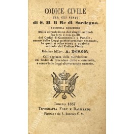 Codice civile per gli Stati di S.M. il Re di Sardegna Codice civile per gli Stati di S.M. il Re di Sardegna