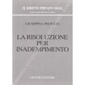 La risoluzione per inadempimento