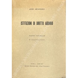 Istituzioni di diritto agrario. Istituzioni di diritto agrario.