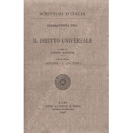 Il diritto universale. A cura di Fausto Nicolini Il diritto universale. A cura di Fausto Nicolini