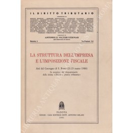 La struttura dell'impresa e l'imposizione fiscale La struttura dell'impresa e l'imposizione fiscale