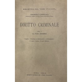 Diritto criminale Diritto criminale