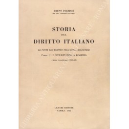 Storia del diritto italiano Storia del diritto italiano