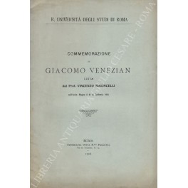 Commemorazione di Giacomo Venezian Commemorazione di Giacomo Venezian