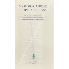 L'opera in versi L'opera in versi