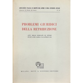 Problemi giuridici della retribuzione Problemi giuridici della retribuzione