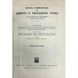 Rivista trimestrale di diritto e procedura civile Rivista trimestrale di diritto e procedura civile