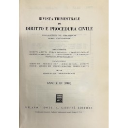 Rivista trimestrale di diritto e procedura civile Rivista trimestrale di diritto e procedura civile