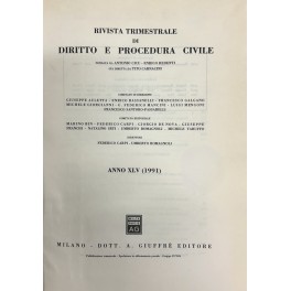 Rivista trimestrale di diritto e procedura civile Rivista trimestrale di diritto e procedura civile
