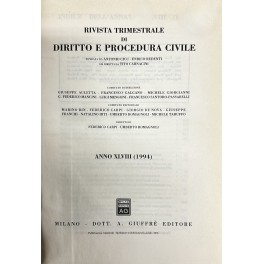 Rivista trimestrale di diritto e procedura civile Rivista trimestrale di diritto e procedura civile